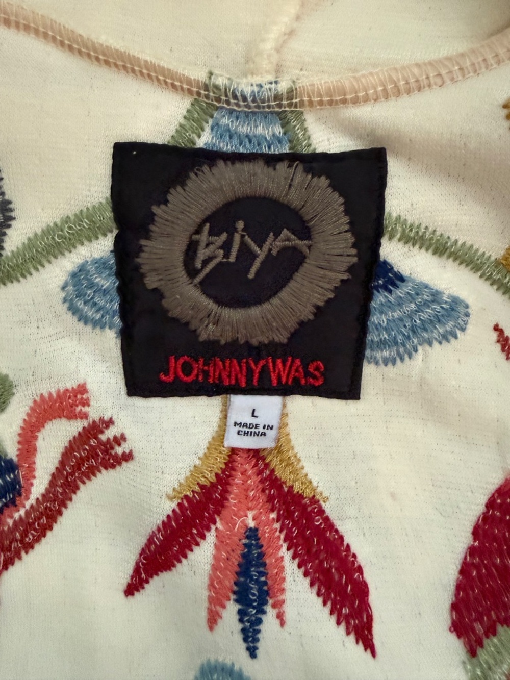 Johnny Was Biya Hooded Open Front Embroidered Short Jacket: Size L - Picture 5 of 8